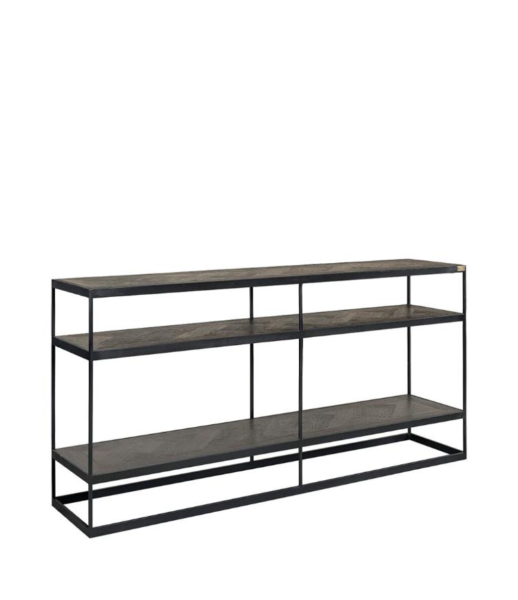 Console w shelf US Brown /matt black