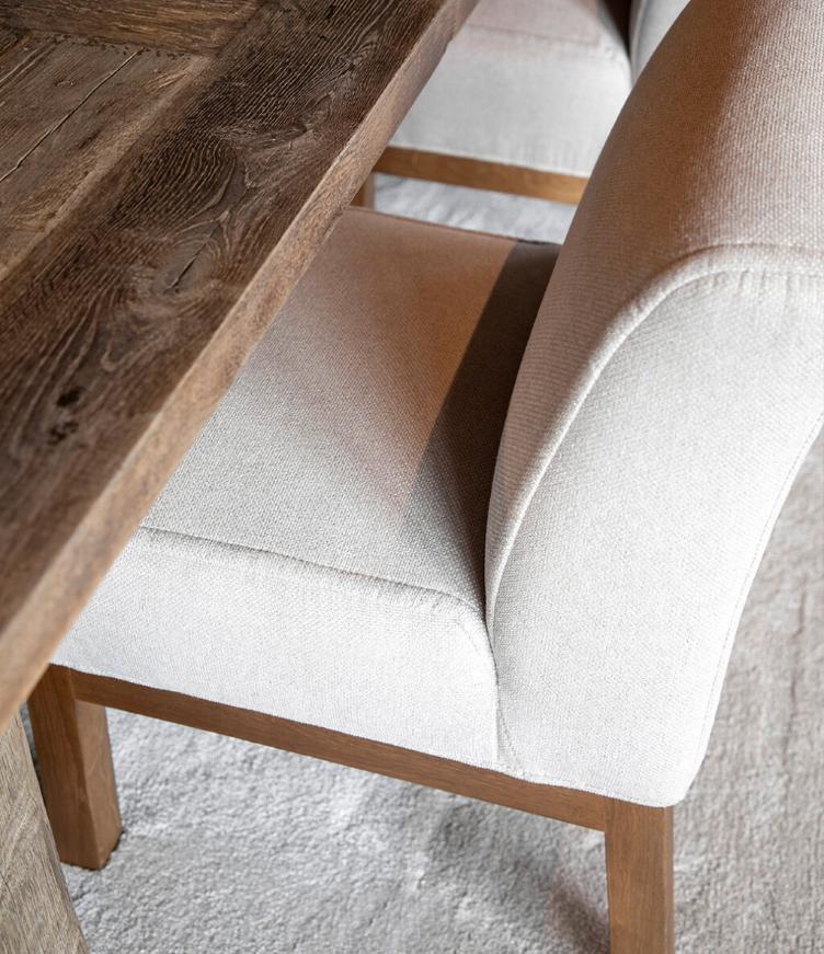 Fabric dining chair BASCARA - 0
