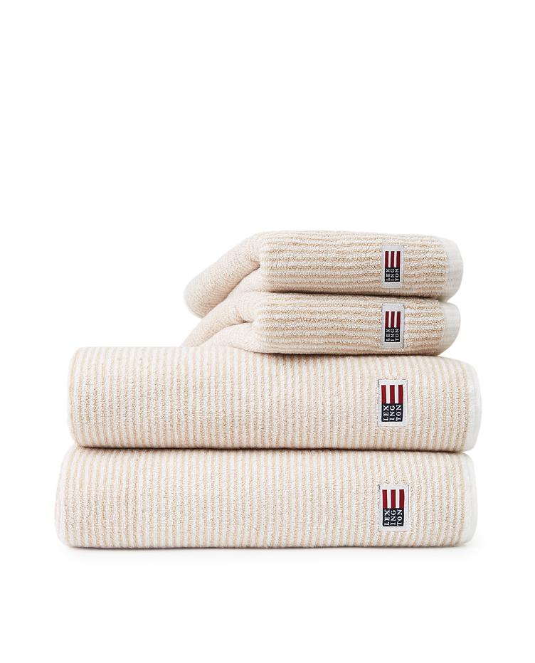 Original Towel White/Tan Striped 100x150