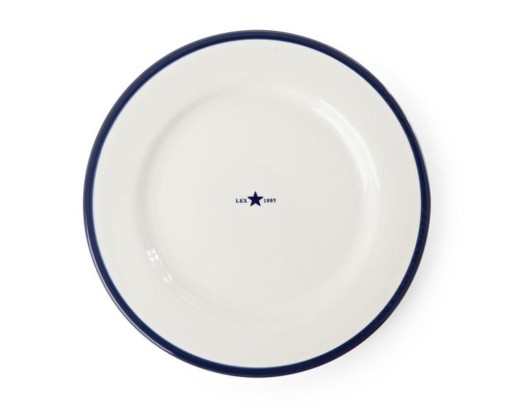 Earthenware Dessert Plate, blue