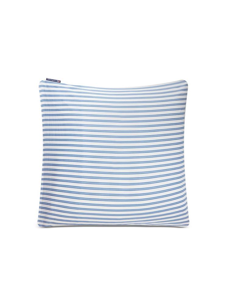 White/Blue Striped Cotton Poplin Pillowcase 50x70 - 0