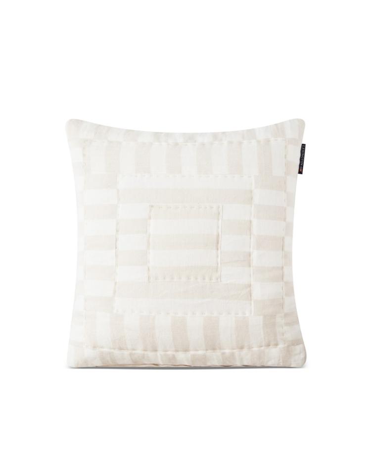 Quilted Linen Blend Pillow cover 50x50 - 1