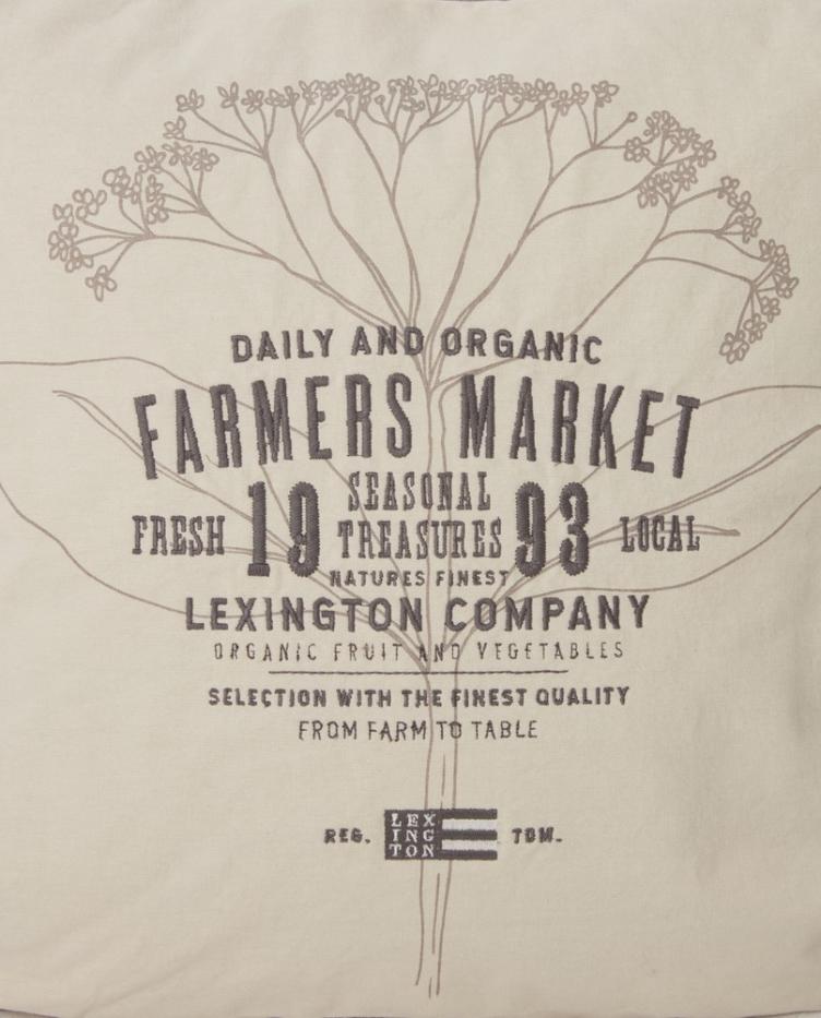 Farmers Market Organic Cotton Canvas Pillow Cover 50x50 - 0