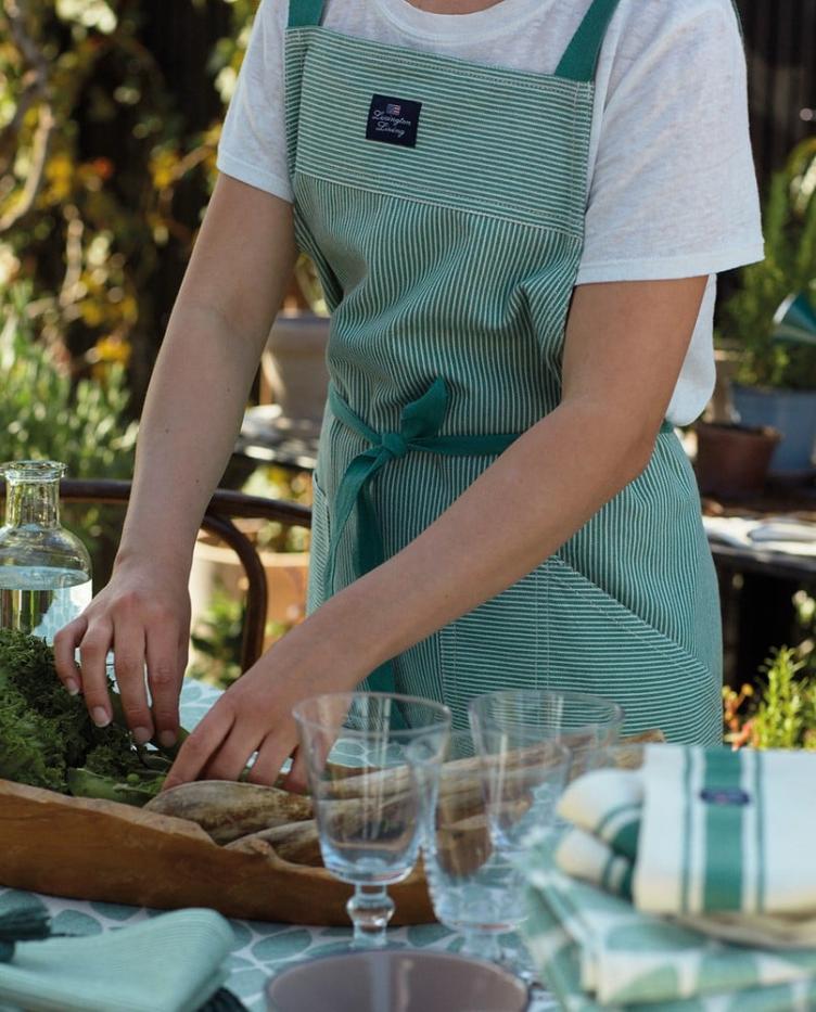 Striped Organic Cotton Oxford Apron