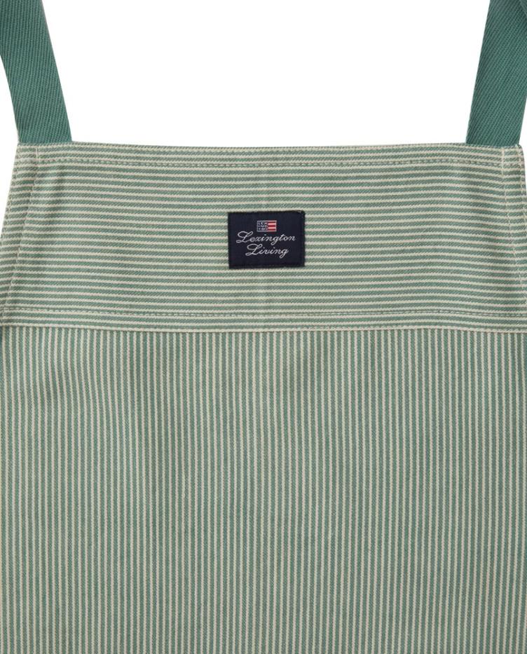 Striped Organic Cotton Oxford Apron - 0