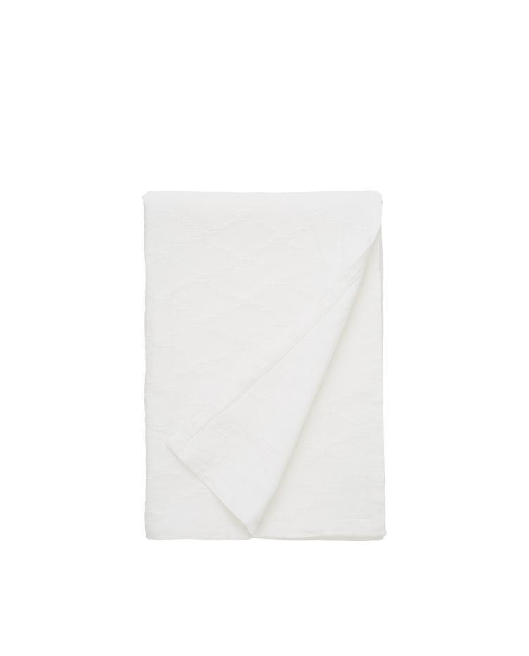 Jaquard Cotton Bedspread, white 160x240