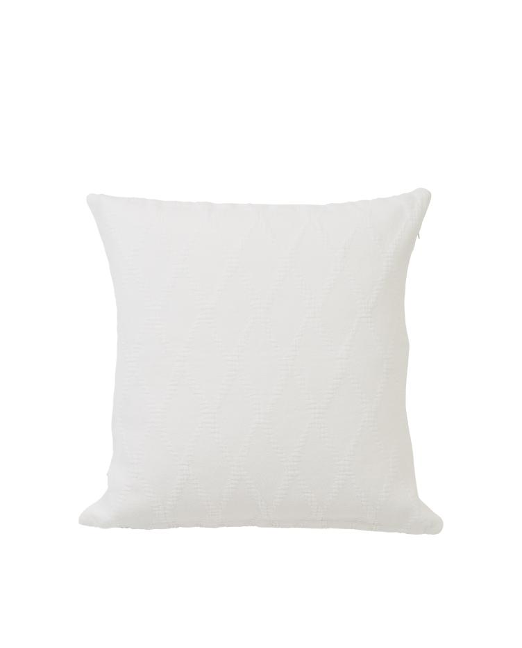 Jaquard Cotton Pillow Cover, white 50x50