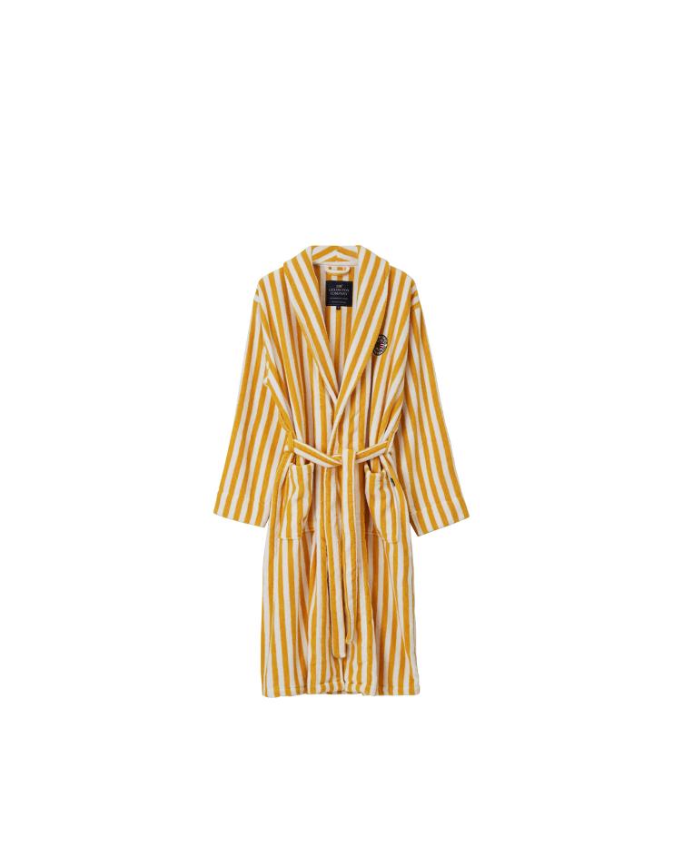 Yellow/White Striped Cotton-Mix Terry Rob M