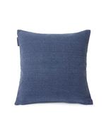 Structure Stripes Recycled Cotton Canvas Pillow Cover, Dark Blue/White 50x50 - 0