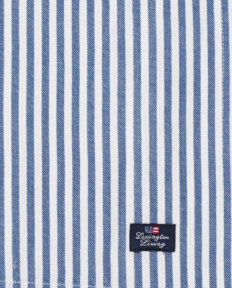Striped Cotton Twill Napkin Blue/White 50x50 - 0
