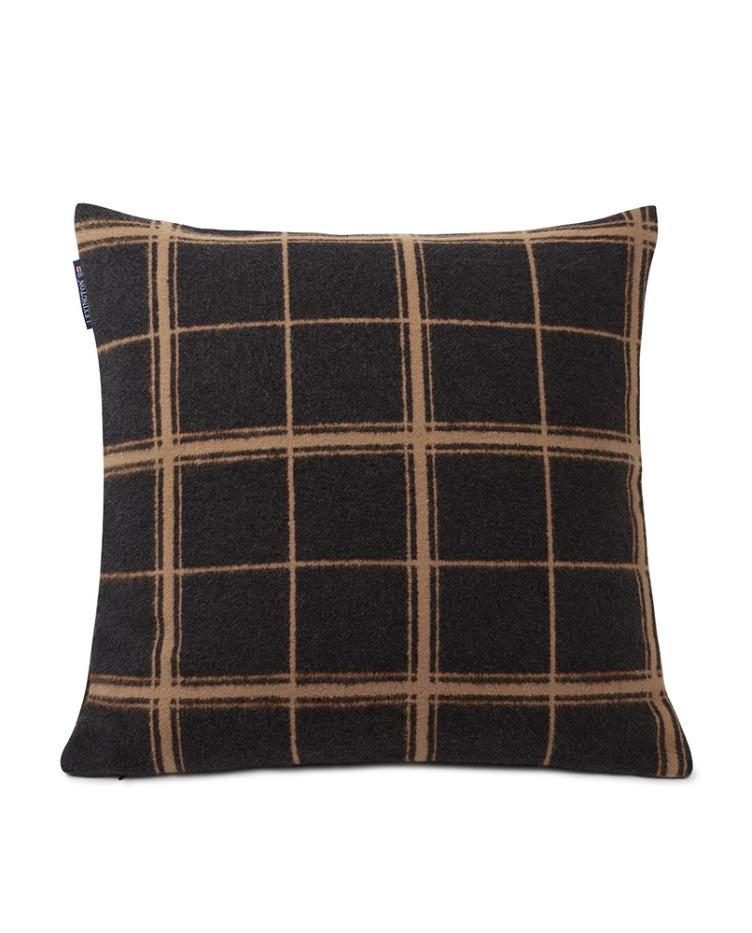 Checked Brushed Cotton Pillow Cover 50x50