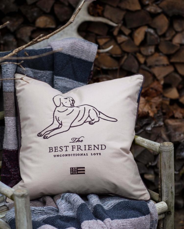 Best Friend Cotton Canvas Pillow Cover 50x50