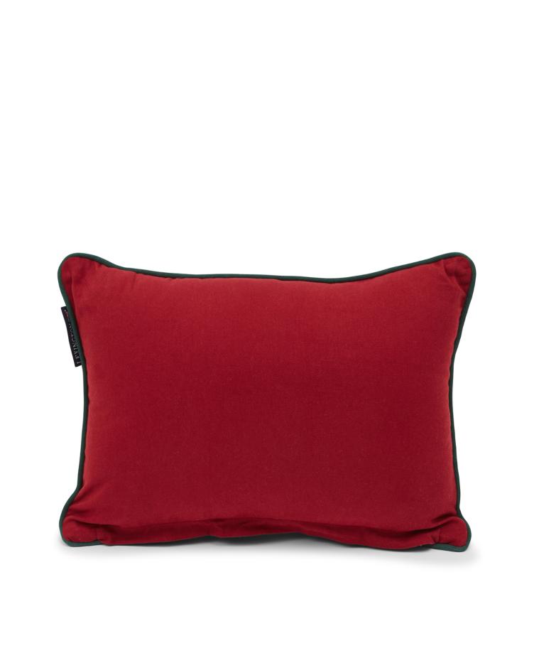 Home For The Holidays Organic Cotton Twill Pillow, Red 30x40 - 0