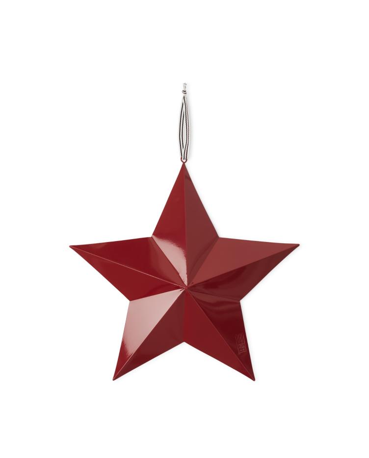 Red Metal Star 40x40cm