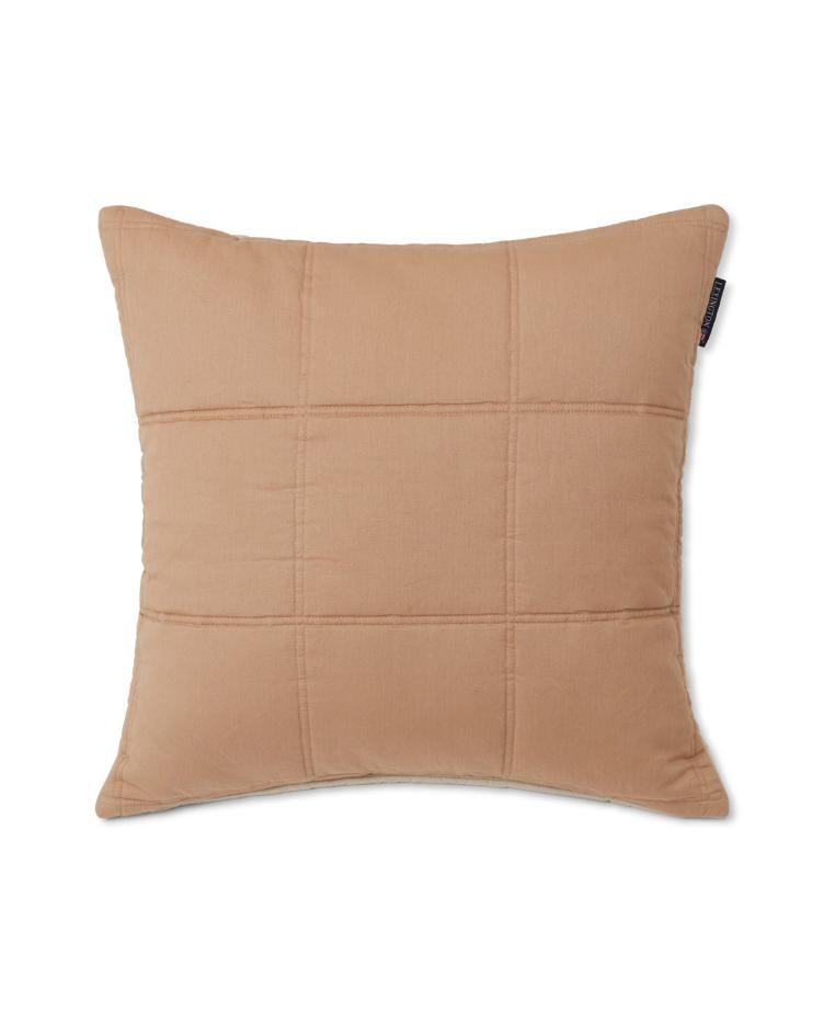 Check Quilted Viscose Sateen Pillow Cover 50x50