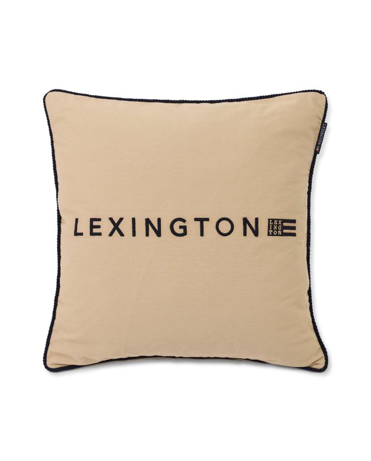 Logo Organic Cotton Twill Pillow Cover 50x50