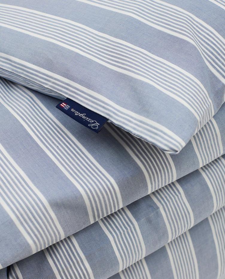 Blue/White Striped Lyocell/Cotton Duvet Cover 160x210