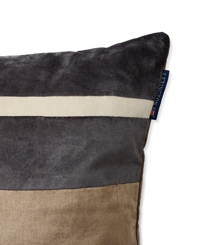 Striped Viscose/Cotton Velvet Pillow Cover 50x50