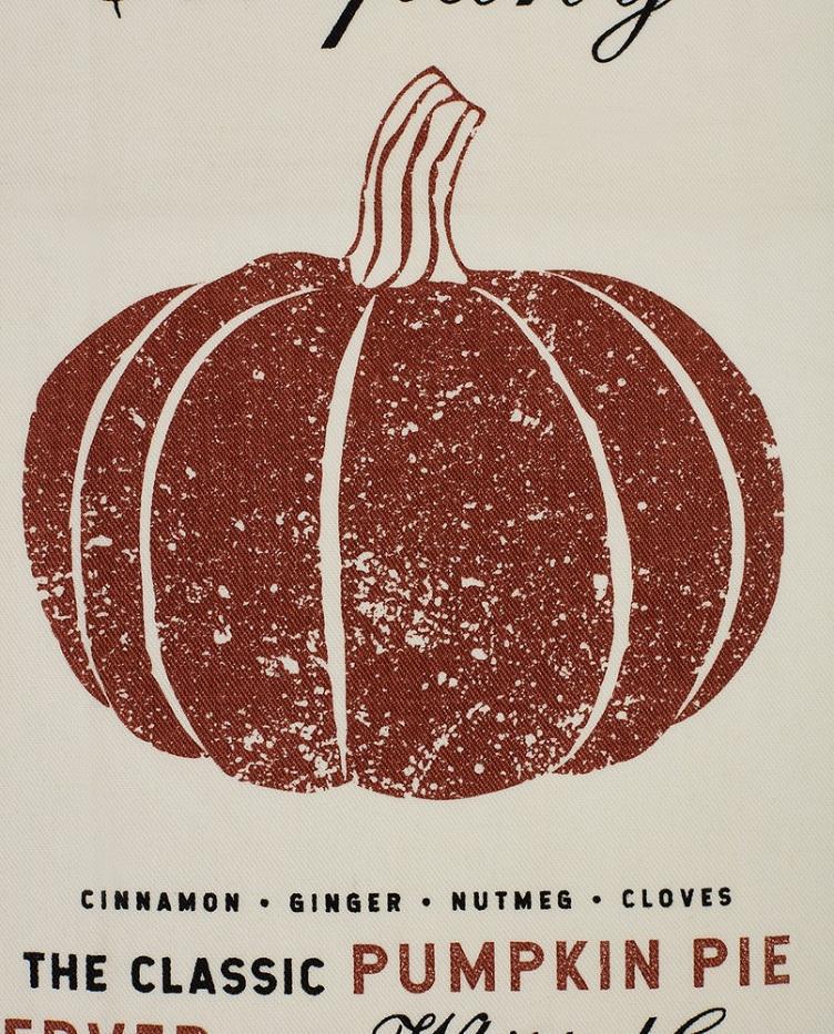 Pumpkin Printed Organic Cotton Kitchen Towel 50x70 - 0