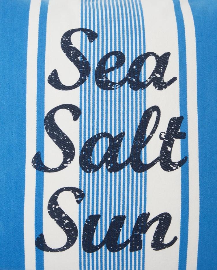 Striped Sea Salt Sun Organic Cotton Pillow Cover 50x50 - 0