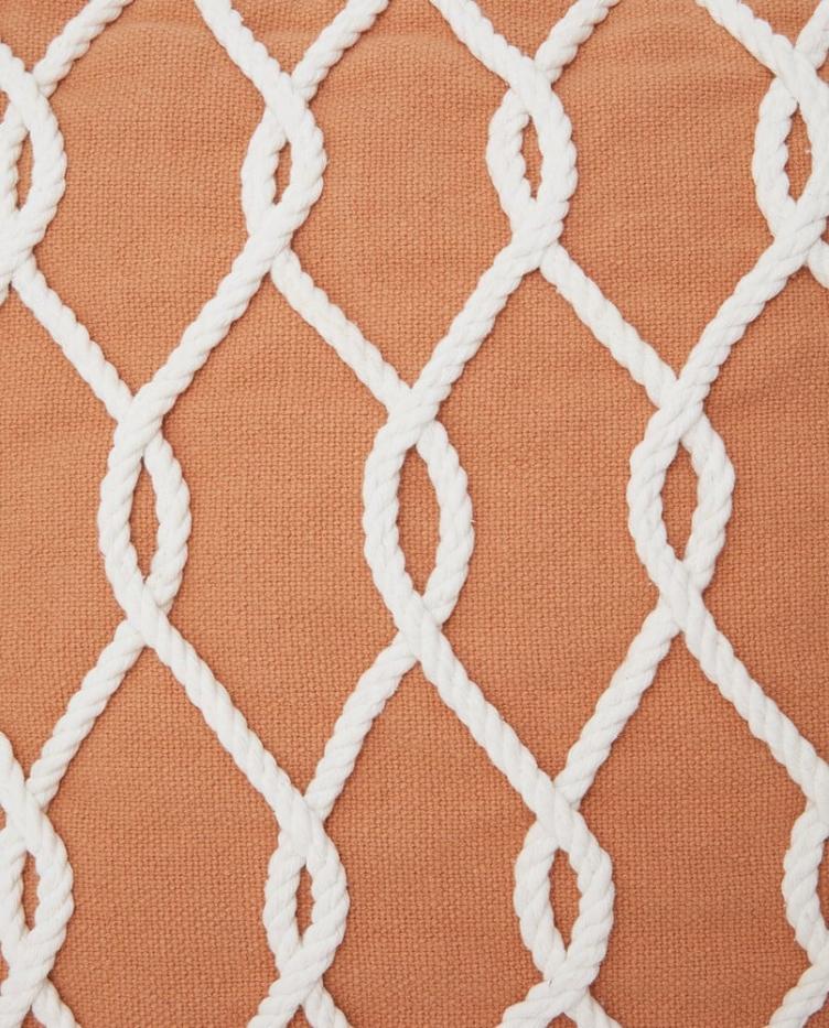 Rope Deco Recycled Cotton Canvas Pillow Cover Beige 50x50 - 0