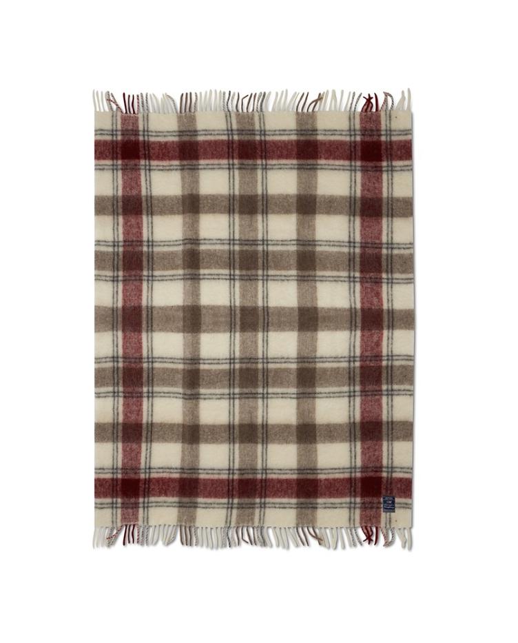 Checked Mohair Wool Mix Throw 130x170 - 3
