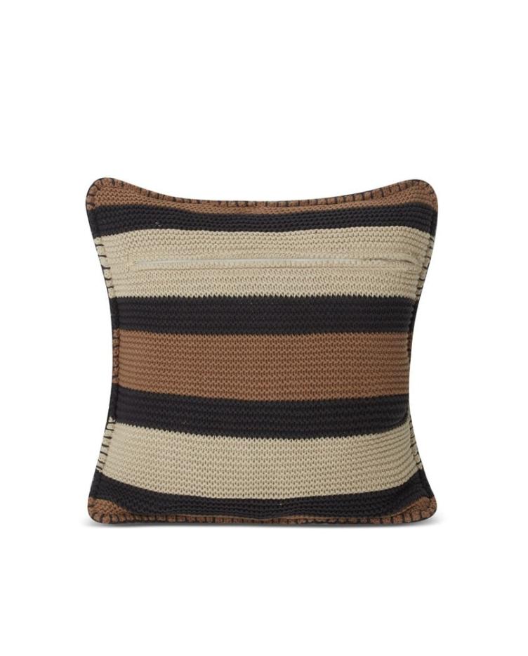 Striped Knitted Cotton Pillow Cover 50x50