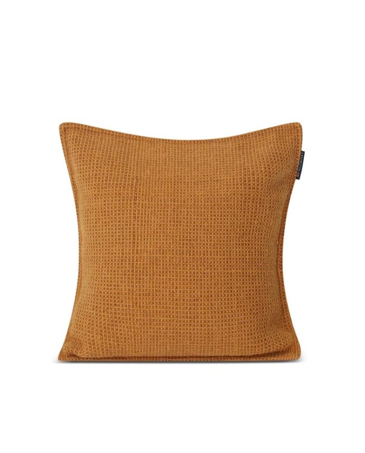Structured Wool Mix/Cotton Pillow Cover Mustard 50x50 - 0