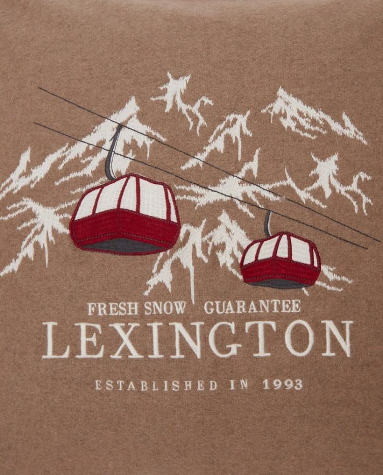 Fresh Snow Ski Lift Kissenbezug Wollmix 50x50