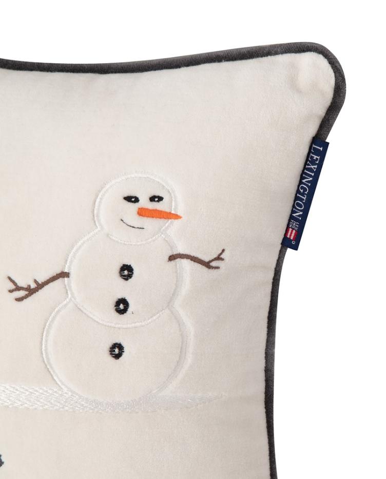 Snowmen Kissen Bio-Baumwollsamt 40x30 cm - 0