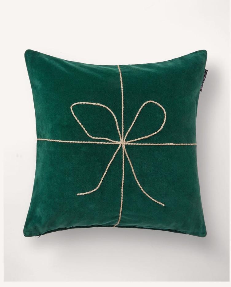 Kissenbezug wrapped aus samt 50x50 grün