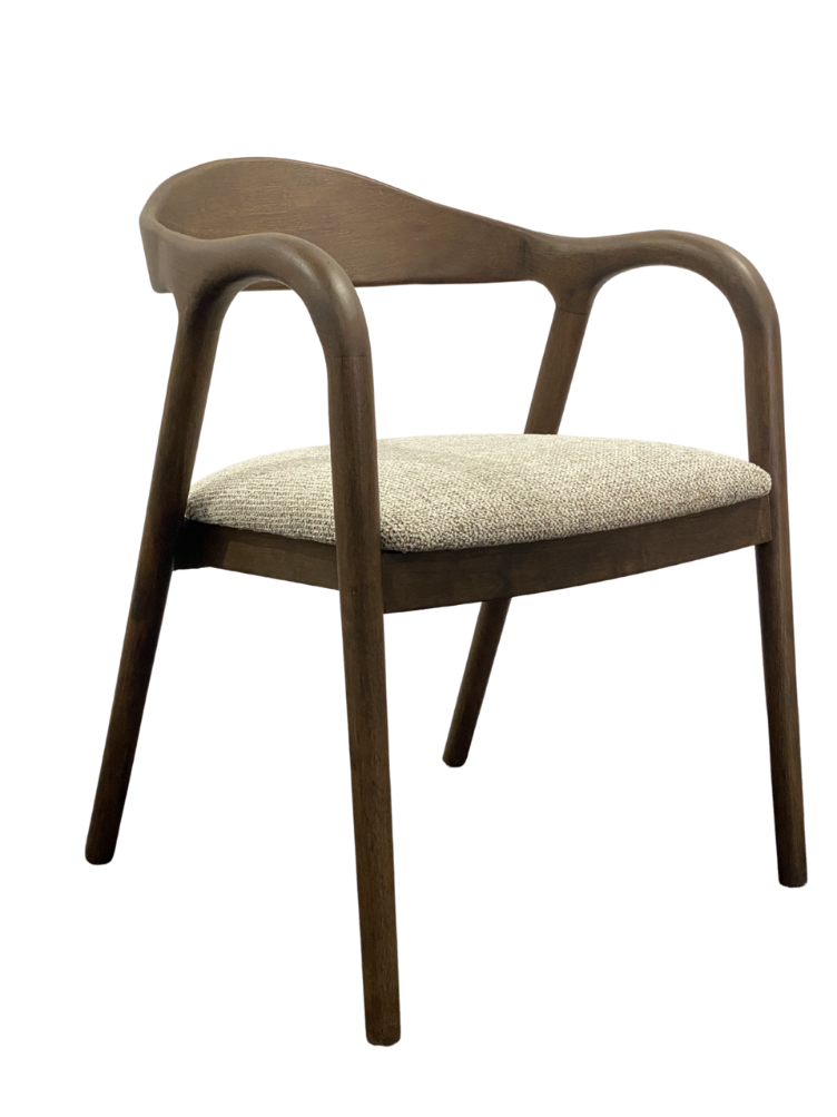 Dining chair Mihara mocca fancy fire retardant - 2