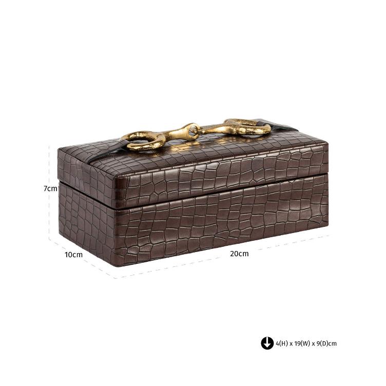 Storage box Rex dark brown small - 2