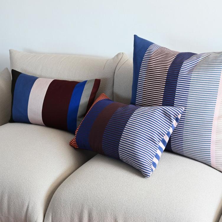 Kissen - Big Stripe - 60x60 Plum