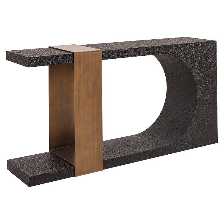 Konsolentisch Bazel (Black/gold)