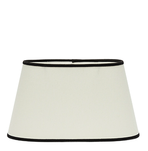 Oval Linen Lampshade white 21x38