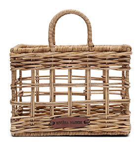 Rustic Rattan Bag Napkin Holder