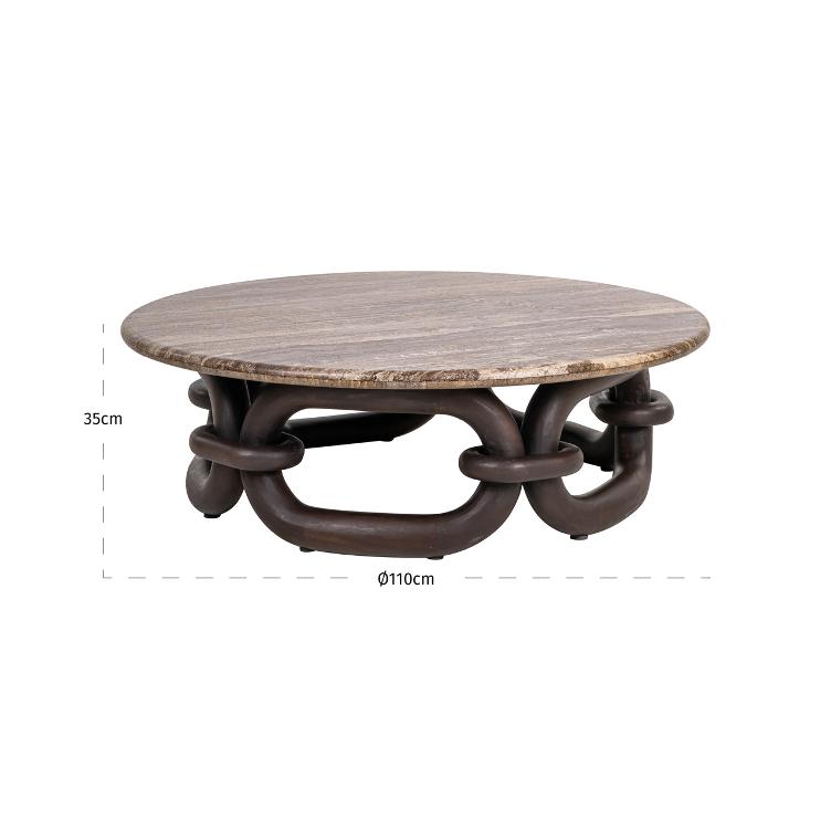 Coffee table Chainey ash brown - 0