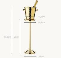 kühler Capri (Höhe 83 cm, Ø 23 cm) inkl. Ständer, goldfarben, gemustert, Edelstahl