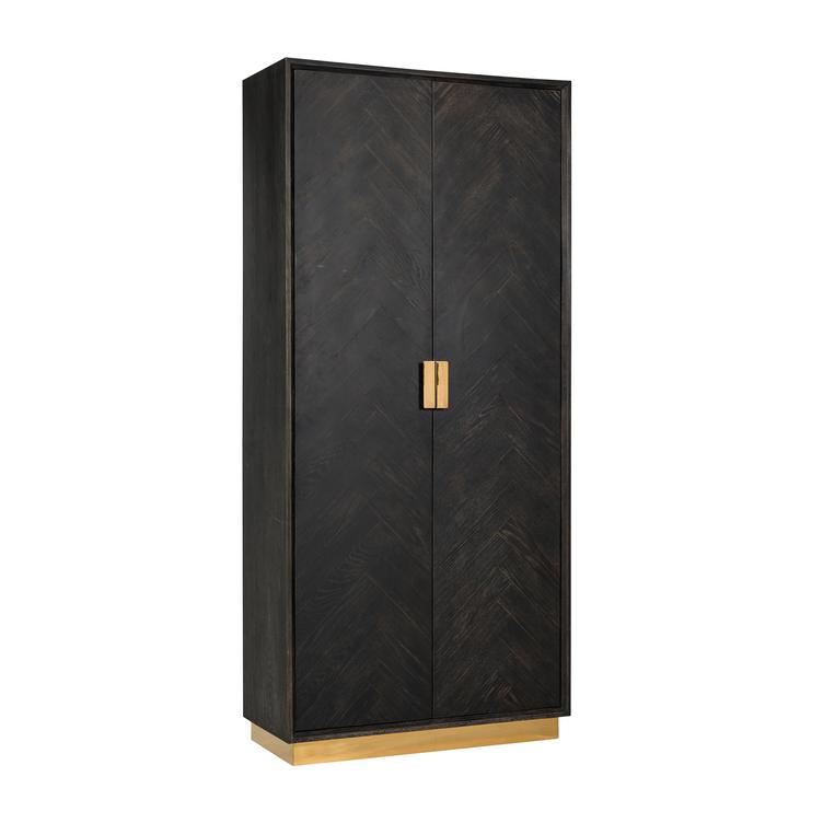 Schrank Blackbone gold mit 2-Türen (hoch) 4 Regale