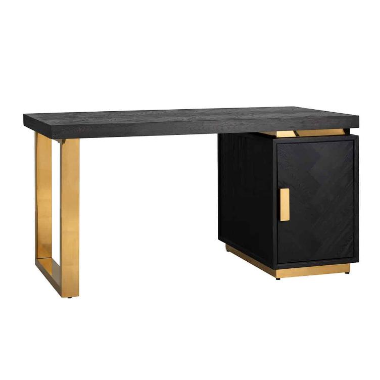 Desk Blackbone gold with 1-door