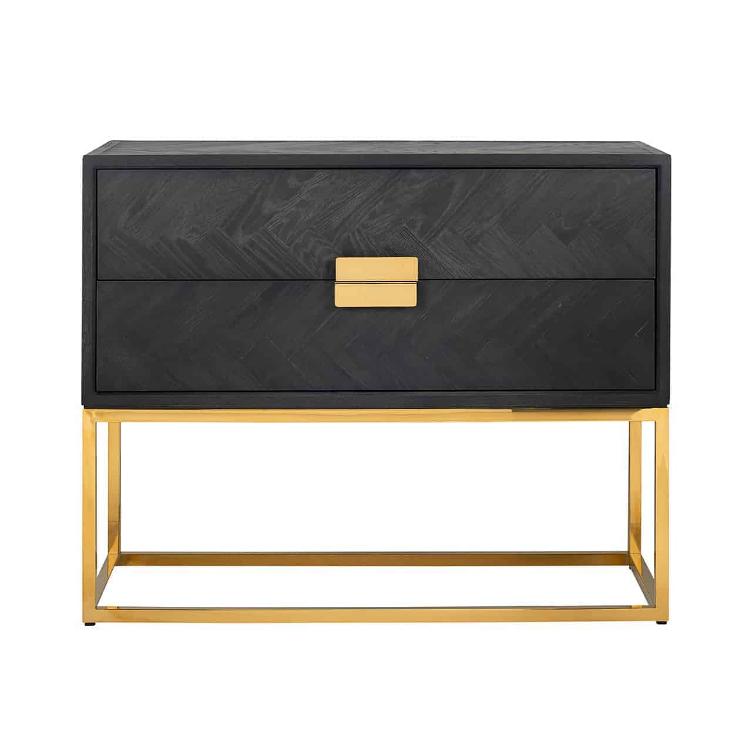 Chest of drawers Blackbone gold with 2-drawers - 1