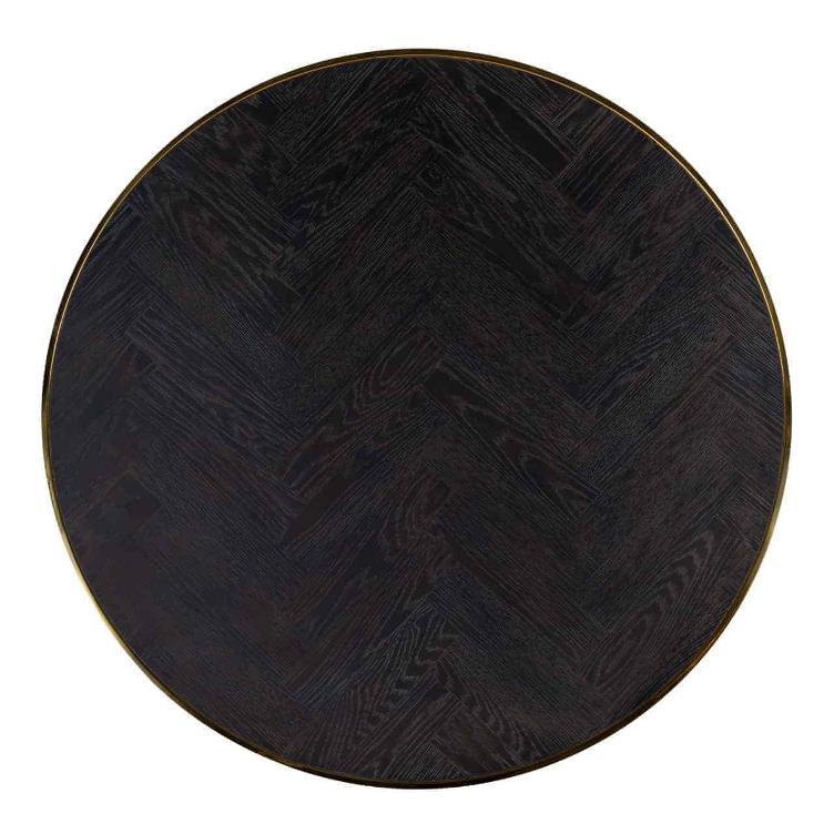 Coffee table Blackbone gold set of 2 round - 0