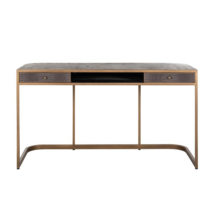 Schreibtisch Classio 2-Schubladen (Brushed Gold) - 1