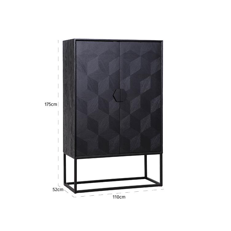 Regal Blax 2-Türen (Black) - 1