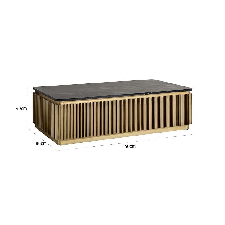 Couchtisch Ironville (Gold) - 1