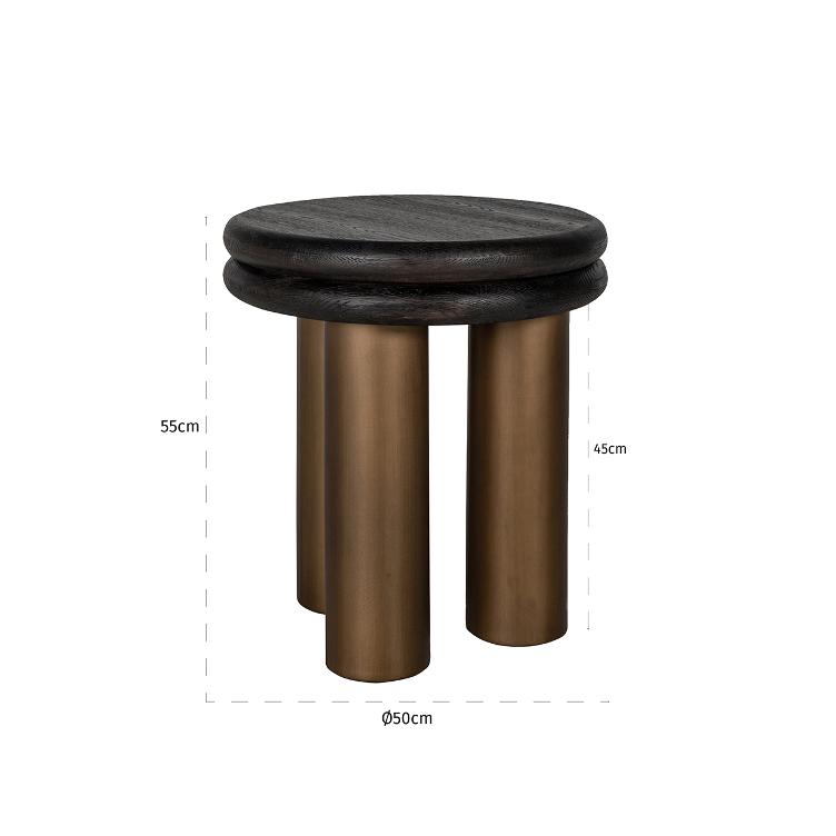 Beistelltisch Macaron (Black rustic) - 1