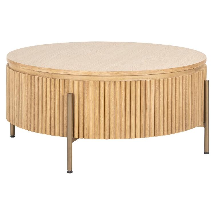Couchtisch Belfort 90Ø (Natural oak)