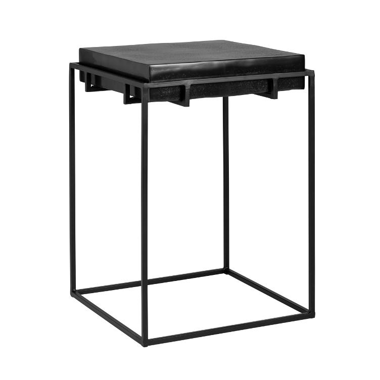 Corner table Bolder aluminium black