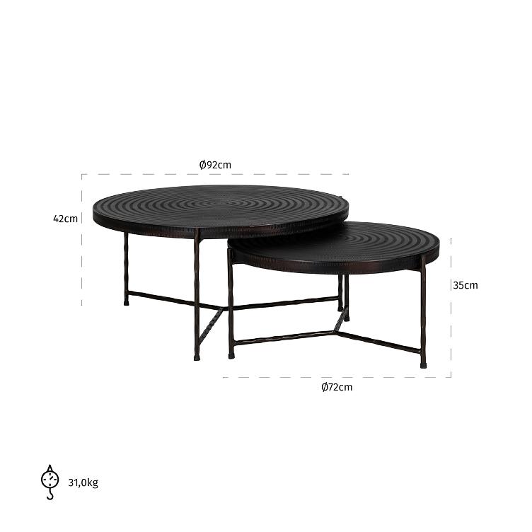 Couchtisch Ventana 2er Set - 2